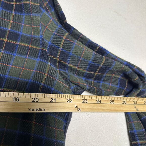 Rag & Bone Long Sleeve Shirt Men L Plaid Flannel Blue Green Gorp Winter Fall - Picture 7 of 16